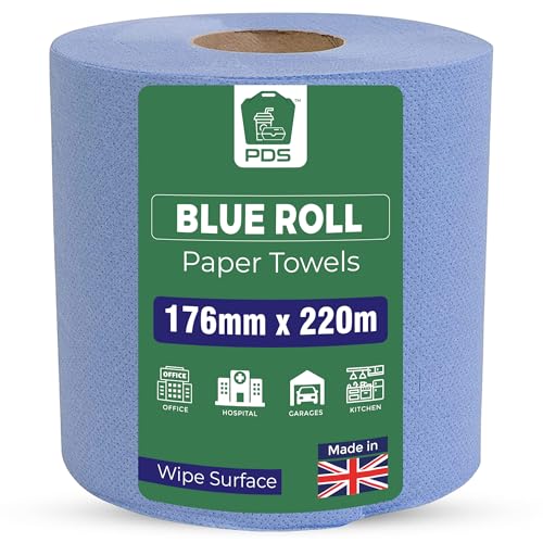 PDS Kitchen Paper Towel - Blue Centrefeed Kitchen Tissues (Blue, 1)