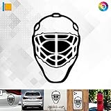 Decus Shop Hockey Torwart Maske 2885 // Sticker Aufkleber vers. Größe Farbe