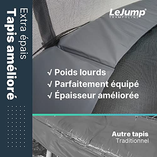 LeJump Trampoline Extérieur Ø 244/305/366 cm, TÜV Rheinland, avec Filet de Sécurité, Échelle, Design Citrouille, d'extérieur pour Le Fitness et Le Jardin avec Filet de sécurité pour Enfants et Adultes – Image 5