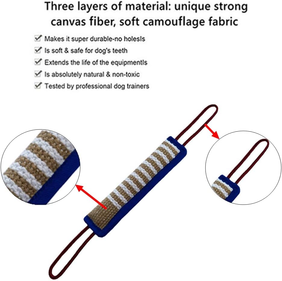 Dog Bite Tug Toy,Strong Dog Pull Toy with Tough Jute,Interactive Toys for Medium to Large Dogs Jute Bite Toy,Best for Tug of War,Dog Bite Pillow,Dog Toys,Dog Bite Sleeves (Blue)