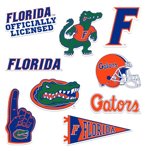 Image of University of Florida Gators Primary Logo Vinyl Sticker Pack - 9 Waterproof Die‑Cut Decals with Gator Mascot, Team Logos & Collegiate Graphics for Laptop, Water Bottle & Suitcase