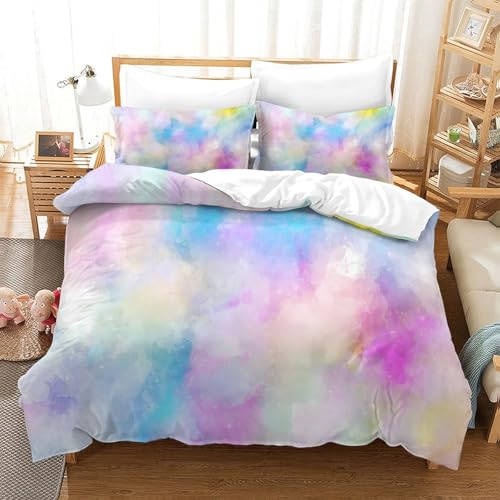 Housse de couette imprimé 3D 200x200cm résistante et zippée - 3