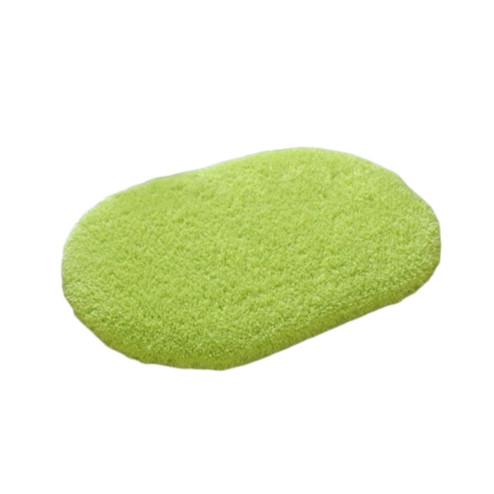 Alfombra de baño antideslizante de felpa de 80 x 160 cm, suave y absorbente, para baño, sala de estar, dormitorio, color verde fruta, alta absorción y comodidad