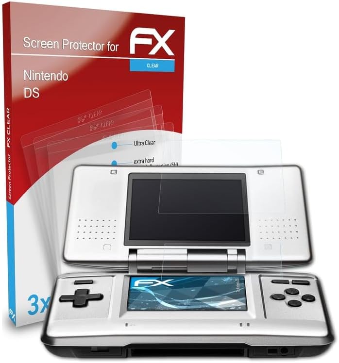 Miniatura 3 de Película protectora de pantalla compatible con Nintendo DS, película protectora FX ultratransparente (juego de 3)