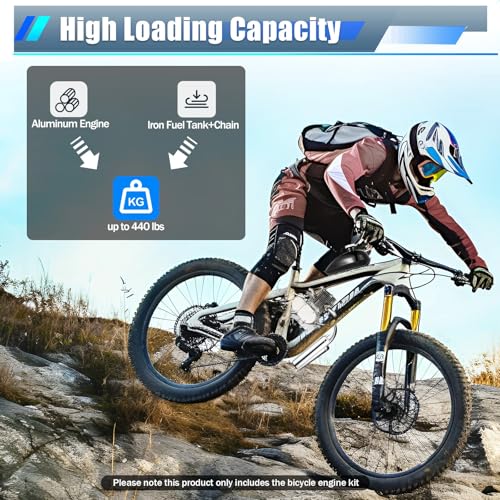 Moteur de vélo 100cc 2 temps avec kit CDI complet pour roues 26 et 28 pouces - 5