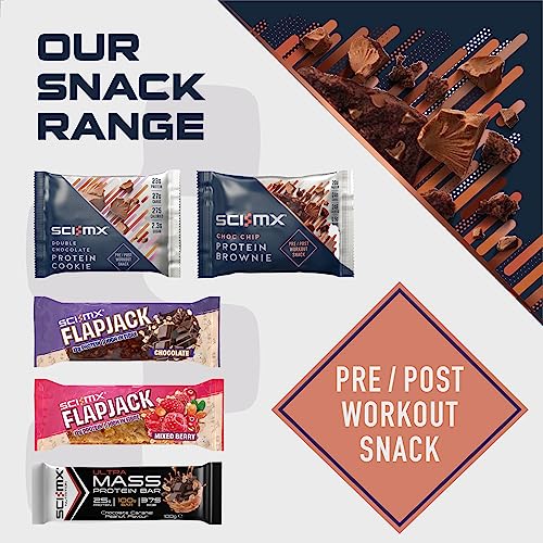 SCI-MX High Protein Chocolate Chip Brownie Box - 20g protein, 0.5g sugar + 246 calories per brownie - Pack of 12 x 65 g - Low Sugar - Pre / Post Workout Snack - No Palm Oil - Suitable for Vegetarians - Image 5