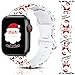Christmas Watch Band Compatible with Apple Watch Band 38mm 40mm 41mm iWatch SE Series 8 7 6 5 4 3 2 1, Santa Claus Strap Wristband, Christmas Gift Soft Sport Replacement Strap Band for Girls