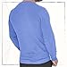 Men's Long Sleeve Waffle Thermal Shirt Top, Knitted Sweater, Sweatshirt for Men (US, Alpha, Small, Regular, Regular, Cornflower Blue, Crew-Neck)