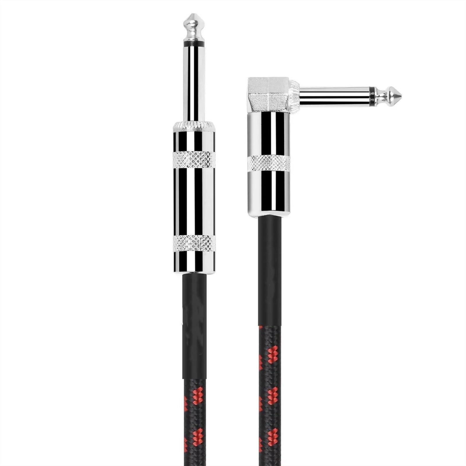 Pro Audio kabel Kabel Gitarowy Kabel Basowy Do Instrumentów Elektrycznych Kabel 1/4 Kątowy Do Prostego Do Mandoliny Elektrycznej Pro (Red L,7.5 m)