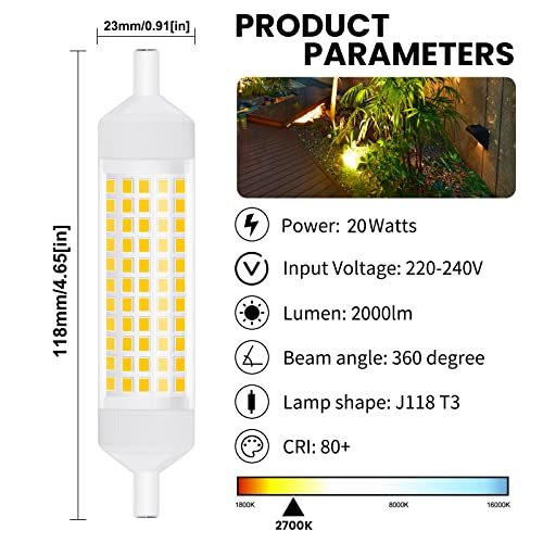 Bonlux Lampadina 20W R7S 118mm a LED J118