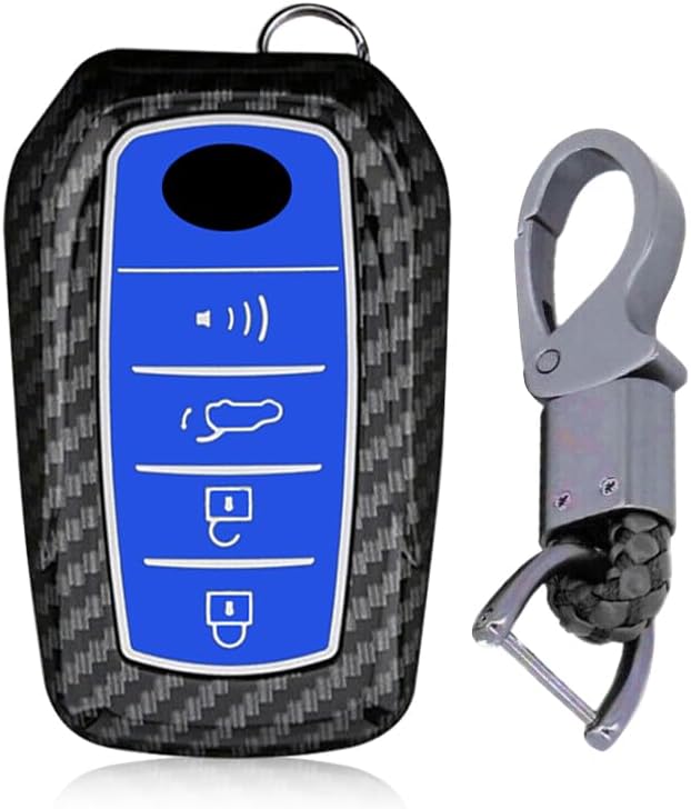 Blue 4Buttons Remote Key Fob Case Cover Compatible for Toyota Venza Land Cruiser Tundra