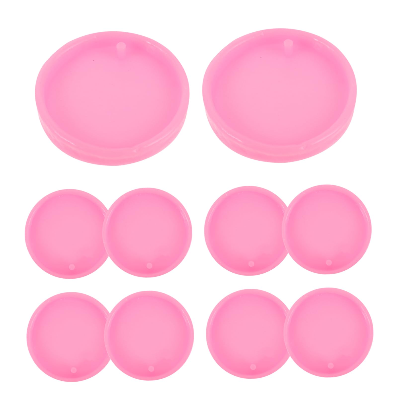 Tofficu 5 Set Di Per Portachiavi in ​​silicone in Resina Antiaderenti Facili Da Pulire 10 Pezzi*5