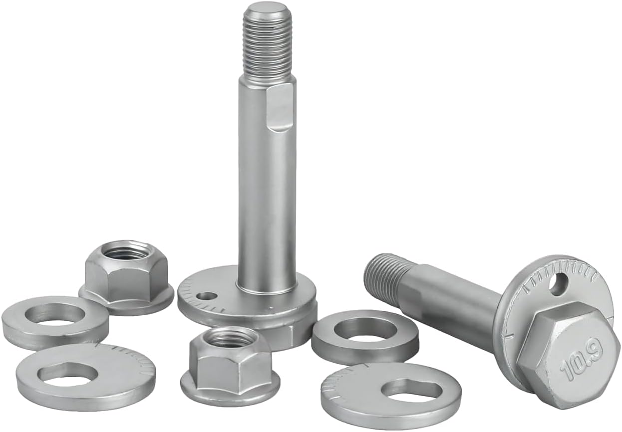 2 Set Rear Alignment Suspension Lateral Link Cam Bolt Kit Compatible with Subaru Baja Forester Impreza Legacy Outback SVX B9 Tribeca GL XT # 90170-0122, 20560AA011