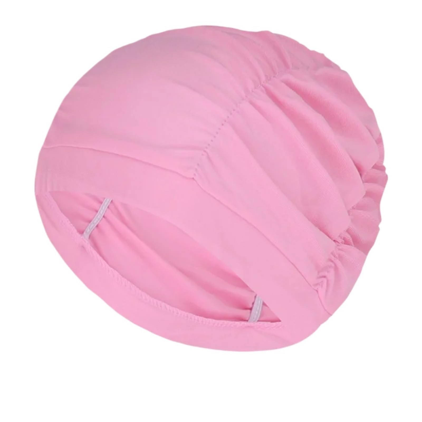 2 uds Color sólido Pelo Largo Mujeres Hombres natación Piscina Deportes acuáticos Tejido de Nailon Plisado elástico Gorros de baño Sombrero Turbante