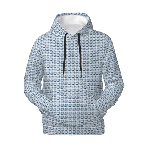 Sweat à capuche hommes avec poche pull léger imprimé au style décontracté