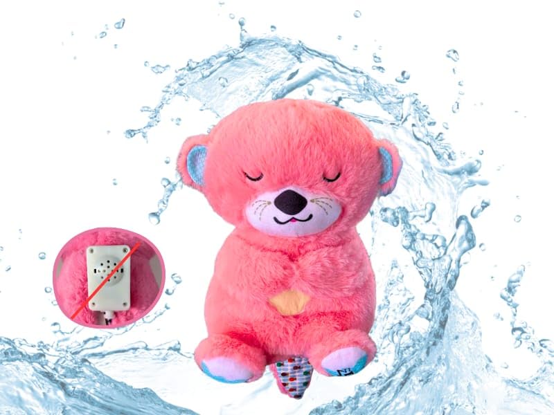 Image of AGC Breathing Teddy Bear with Music for Baby Sensory Sleep Lights Rhythmic Soft Toy, Lights and Breathing Motion, Breathing Toy Teddy Bear with Lights | Best Gift for Kids (Dark Pink)