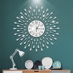 Large Wall Clock Metal Decorative Wall Clocks Silent Non Ticking,Bling Shining Modern Art Starburst photo Large Wall Clock Metal Decorative Wall Clocks Silent Non Ticking,Bling Shining Modern Art Starburst