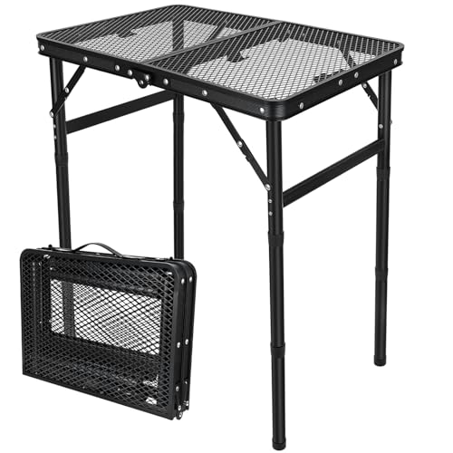 GDDGHS Folding Grill Table for Outdoor 22.8"(L)×15.7"(W)×27.5"(H)