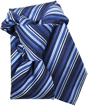 GoTie Striped Neckties For Men - Ready to Wear - Pretied Adjustable Neckties - Blue Legion Tie