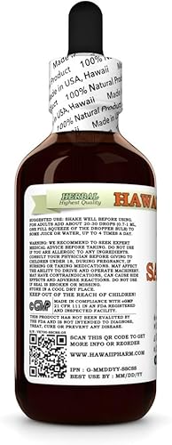 Vista 2 de Hawaii Pharm Extracto líquido sin alcohol de azafrán Satiereal, azafrán satíreo orgánico (Crocus Sativus) Suplemento herbario natural de glicerita
