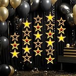 110 Pcs Movie Star Cardboard, 6 Inch Double Printed Red Carpet Awards Movie Night Cutouts Confetti for Bulletin Board Decorations Party Supplies Classroom Wall Decor(Red, Black, Gold) - Image 3