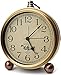 Produktbild Attoe Gold Uhr, 5,2 Zoll Klassische Retro Tischuhr Europäischen Stil Vintage Stille Schreibtisch Wecker Nicht Ticken Quarzwerk Batteriebetrieben, HD Glaslinse, Leicht Zu Lesen (Araber)