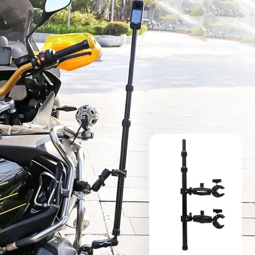360° Ayarlanabilir Motosiklet Çift Kelepçeli Alüminyum Aksiyon Kamera Bağlantı Aparatı