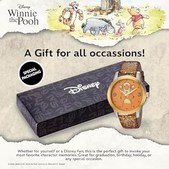 Disney Winnie The Pooh Relógio analógico esportivo adulto casual