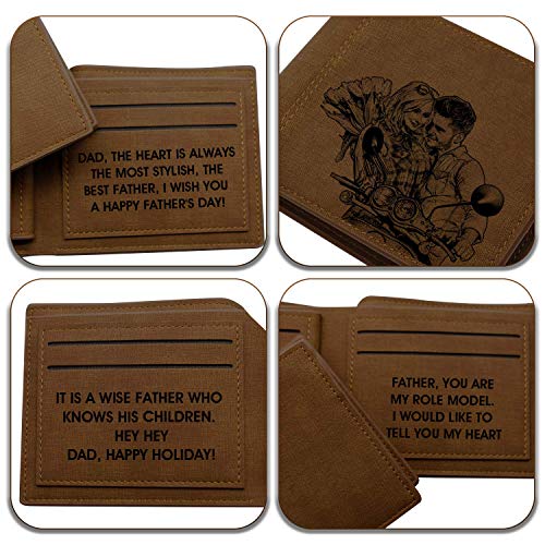 Aolun Personalized Photo Wallets for Men,Custom Engraved Wallet,Customized Gifts for Father,Husband,Son3