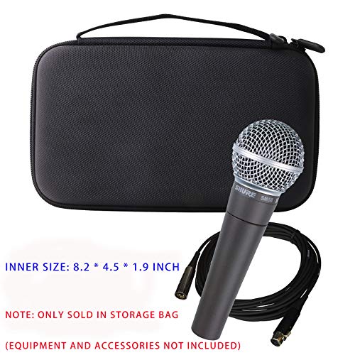 Waiyu Hard Eva Carrying Case For Shure Sm58 Cardioid Dynamic Vocal Microphone ，Shure Brand Multiple Models Of Microphones Case #TOP6