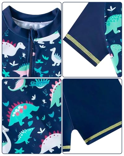 JiAmy UV Badebekleidung Baby Junge Badeanzug mit Hut Badeanzug Baby Kinder Schwimmanzug 2-3 Jahre Navy Blue