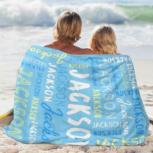 Personalized Name Blanket Customized Baby Blankets for Girls Boys Adults Monogrammed Blankets and Throws Christmas Birthday Mothers Fathers Valentines Day Gift