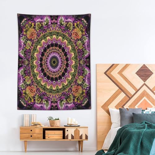 Tapiz colgante vertical que transforma tu dormitorio con su diseño morado 4