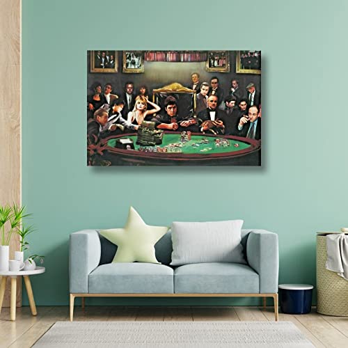 Gangster Casino Scarface Godfather Goodfellas Movies Posters Decorative Painting Canvas Gift Wall Art Living Room Aesthetic Bedroom Painting 12X18Inch(30X45Cm) #TOP4
