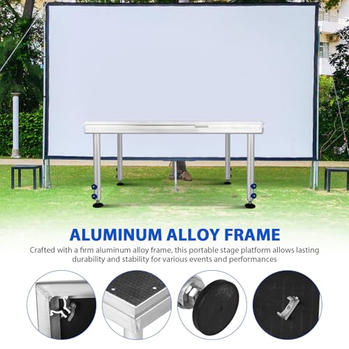 Image of Portable Stage Platform, 8'x20' Portable Aluminum Performance Deck 1900lbs Capacity, 24 inch-41 inch Adjustable Height Risers for Events, Wedding, Stage Platform Set, Portable Performance Stage