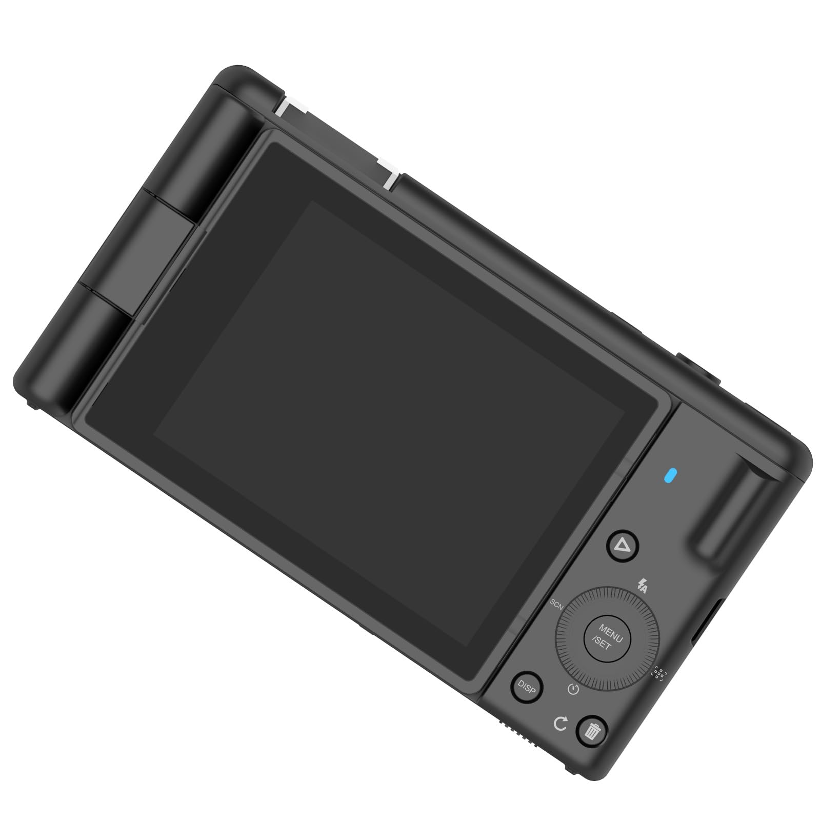 Asixxsix Fotocamera Digitale 5K, Zoom 16X da 80 MP, Schermo Ribaltabile da 180, Stabilizzazione a 6 Assi, Fotocamera da Viaggio, per Vlogging con Fotografia Vlog Travel (BLACK)