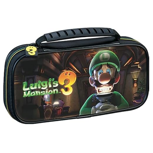 Officially Licensed Nintendo Switch Luigi's Mansion 3 Lite Carrying Case - Hard Shell Travel Case with Adjustable Viewing Stand - Game Case Included