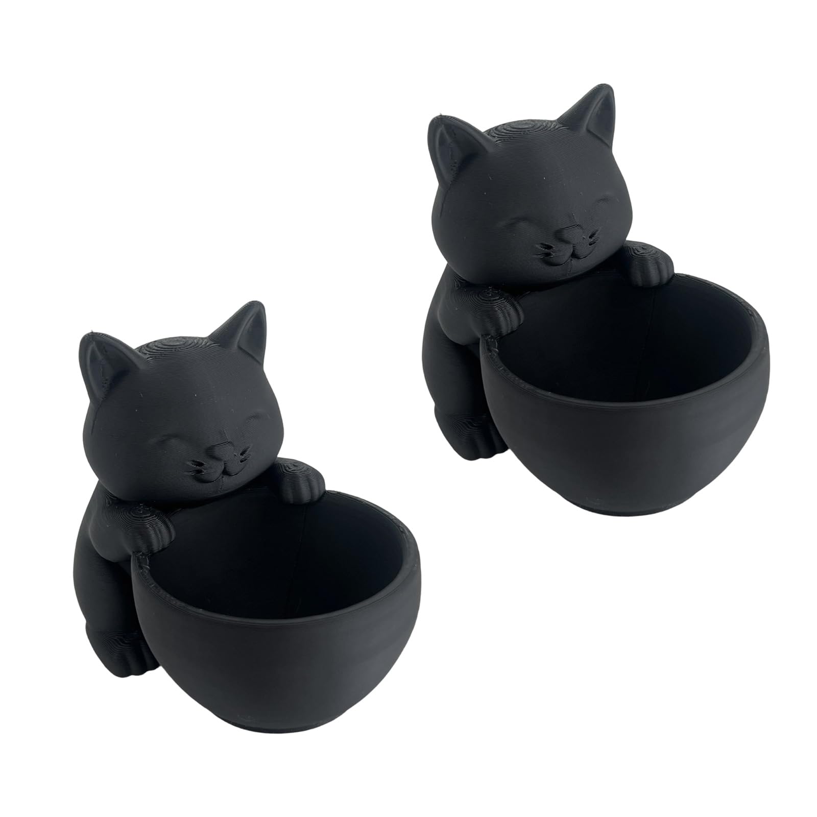 Hrtyvhin Black Kitten Plant Container Flowerpot Garden Container Fleshy Planter Holder For Home Desk Small Ornament Kitten Planter