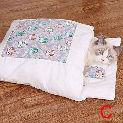 Sacco A Pelo Grotta Per Gatti – Cuccia Morbida A Forma Di Cupola, Imbottitura In Peluche, Per Inverno, Taglie M E L