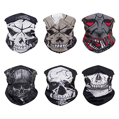 Toes Home 6PCS Outdoor Magic Headband Elastic Seamless Bandana Scarf UV Resistence Sport Headwear Boho Series for Yoga Hiking Riding Motorcycling
