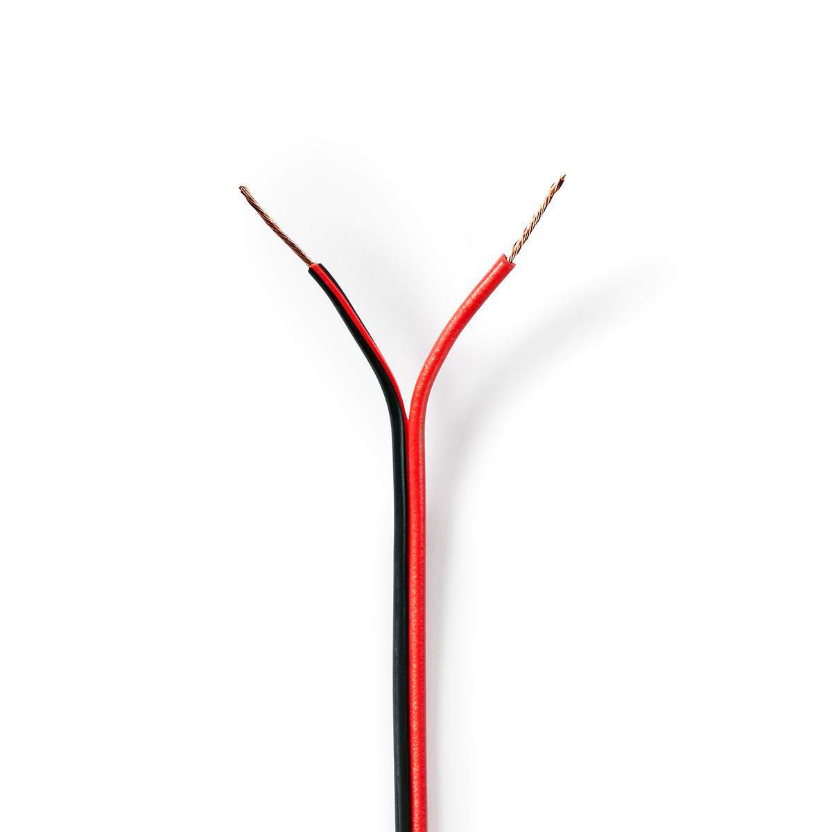 NEDIS Cagw0500Bk1000 Cable de Altavoz, 100 m Brida, Negro/Rojo