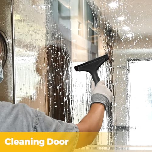 Silikon Fensterabzieher Klein, Scheibenabzieher Auto Klein 15cm, Abzieher Autoscheibe Kleins, Fensterwischer, Duschabzieher Schwarz, für Autofenster, Spiegel, Glas, Badezimmer