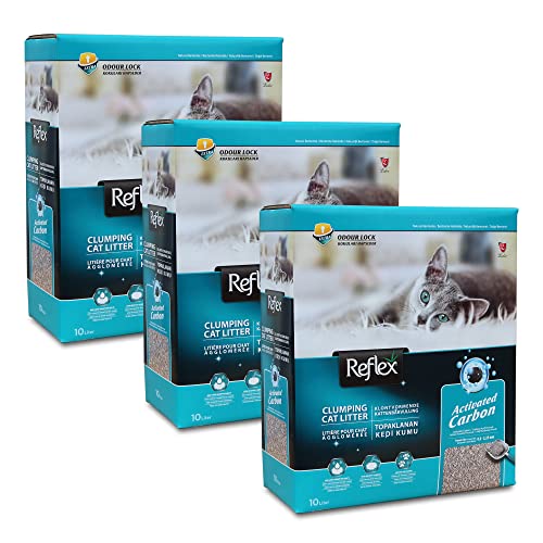 CatAmore Reflex Katzenstreu Klumpstreu Bentonit mit Aktivkohle Kohlenstoff 30 Liter / 25,5 Kilo Cover