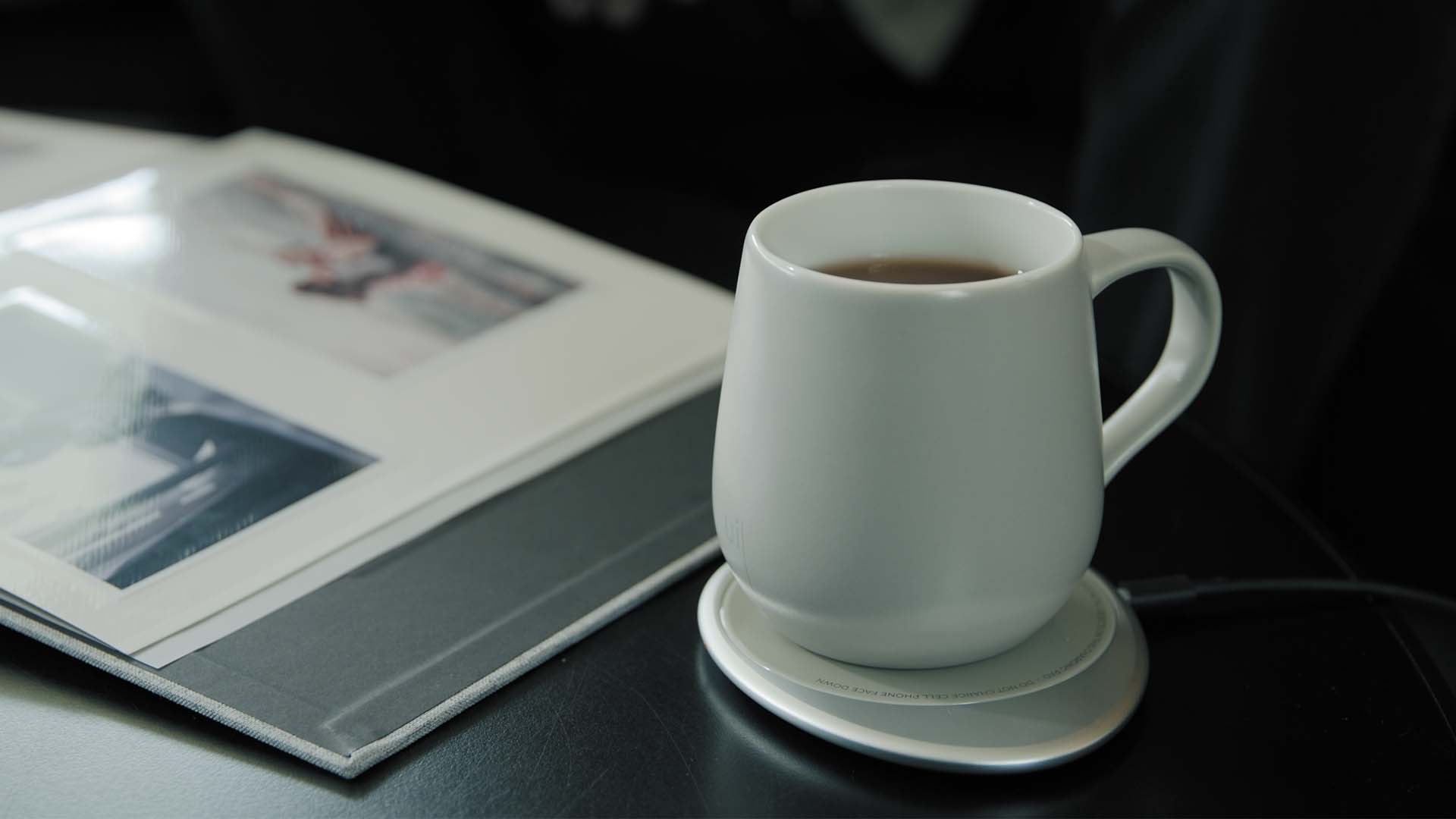Amazon.com: OHOM Ui+ Self-Heating Mug Set – Jasmine White | 18 fl