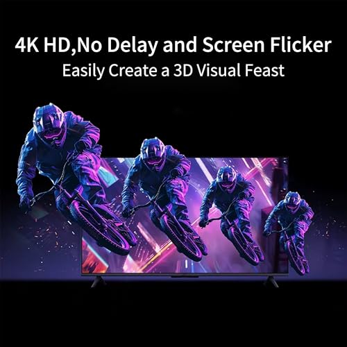 Image of 4K DisplayPort to HDMI, 5ft Uni-Directional DP (Source) to HDMI (Display) 1.4 Cable, 4K@30Hz, 2K@60Hz, 1080P Full HD, Braided Cord for Dell, NVIDIA, AMD, Monitor, Projector