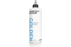 Golden Airbrush Medium - 16 oz Bottle: The Superior Solution for Acrylic Airbrushing