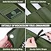 ROCKCOON Wrench Roll Organizer 16 Pockets, Wrench Pouch Roll Up with Water Proof Oxford Cloth, Tool Roll Bag for Wrenches Organization, Green