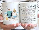 Custom Father's Day Gifts Mug from Daughter, Personalized Dad Cup from Daughter, Dad Coffee Mug, Christmas or Birthday Gifts for Dad from Daughter, 11 or 15 Oz