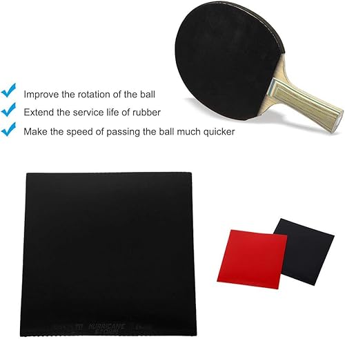 Miniatura 6 de GOTOTOP Ping Pong - Raqueta de goma para tenis de mesa, accesorio de repuesto para deportes de ping pong, goma para remo de ping pong, 7.1 x 7.1 x
