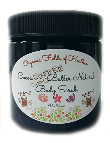 Organic Body Scrub -Cocoa Coffee Butter -The Body Exfoliator that Heals Damaged Skin with Aloe Vera, Manuka Honey, Coconut, & Vitamins C & E For EVERY Skin Type - Hypoallergenic & Chemical Free